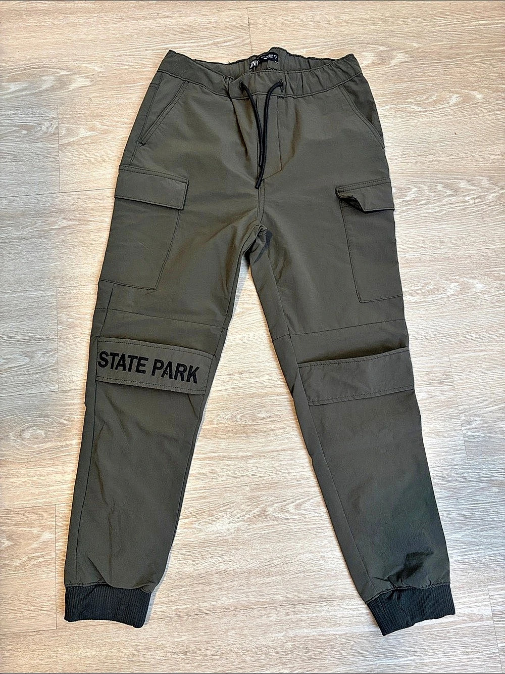 Zara Utility Jogger Pants Green Medium Like New